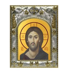 Икона в окладе - Господь Вседержитель (14x18 см) - арт. А-6101