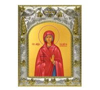 Икона в окладе - Калиса (Алиса) Коринфская мученица (14x18 см) - арт. А-8322