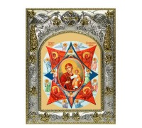 Икона в окладе - Матерь Божия "Неопалимая Купина" - арт. а6201