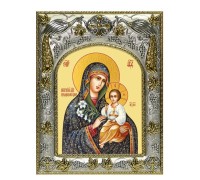 Икона в окладе - Матерь Божия "Неувядаемый Цвет" - арт. а285