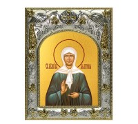 Икона в окладе - Матрона Московская блаженная (14x18 см) - арт. А-6837
