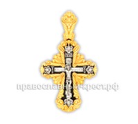 Крест нательный (православный) - Распятие Христово. Святитель Николай - арт. 8340