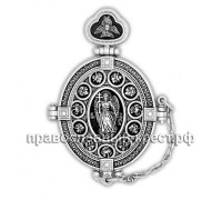 Мощевик - Ангел Хранитель. Голгофа. Господь Вседержитель. Толгская икона Божией Матери - арт. 08303С