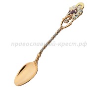 Серебряная ложка с ангелом и вифлеемской звездой - арт. 7002