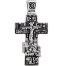 Крест - "Да воскреснет Бог" (серебро 925) - арт. 100704с