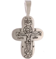 Крест нательный с Распятием (серебро 925) - арт. 100745