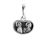Образ "Св. Петр и Феврония" (серебро 925) - арт. 200613L