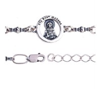 Браслет с иконкой блаженной Матроны Московской (серебро 925) - арт. 10м-017