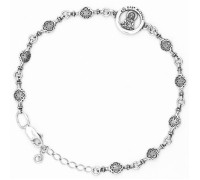 Браслет с иконкой блаженной Матроны Московской - молитва - (серебро 925) - арт. 10м-002