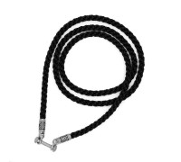 Шнур текстильный с молитвой "Спаси и сохрани" - замок - переходник (серебро 925) 