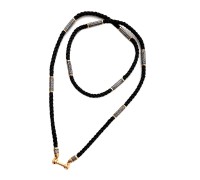 Шнур текстильный с молитвами "Живый в помощи", "Господи, помилуй мя", "Спаси и сохрани" (вставки серебро с позолотой - замок - переходник) 