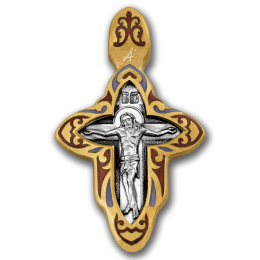 Крест нательный - "Распятие. Иоанн Кроншатдский" - арт. 103.074