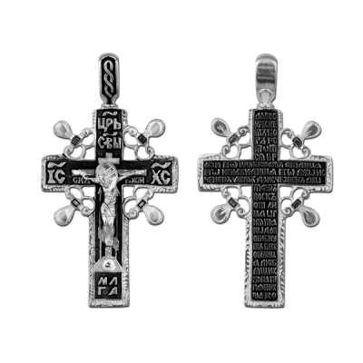 Крест нательный (православный) серебро 925 - арт. 3293