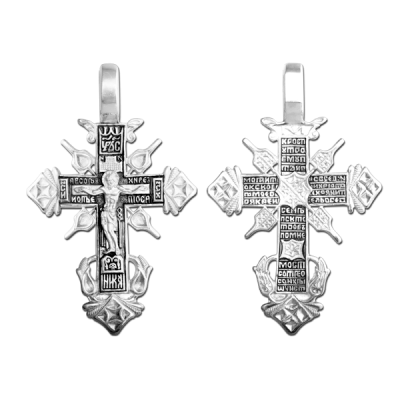 Крест нательный (православный) серебро 925 - арт. 3528