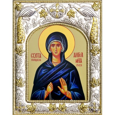 Икона в окладе - Святая Ангелина, Сербская - арт. а066