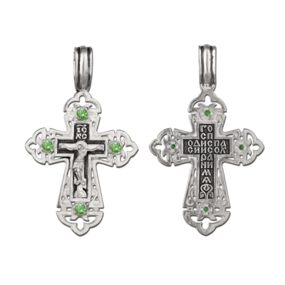 Крест нательный (православный) серебро 925 - арт. 3476