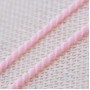 Шнурок шелковый крученый с серебряными концевиками замком - карабином - светло - розовый - арт. Гт150