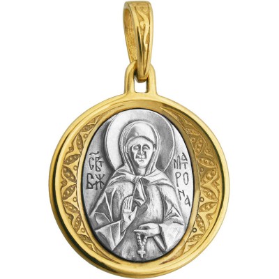 Образ "Матрона" (серебро 925 позолота) - арт. 200537