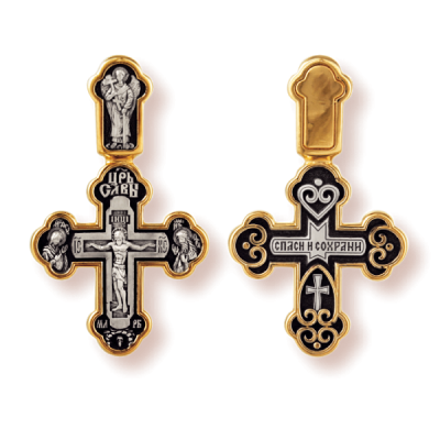 Православны​й крест - Распятие Христово. Деисус. Ангел Хранитель - арт. 8142