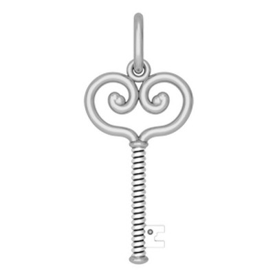 Подвеска - ключ (серебро с родием) - арт. 18.039Р