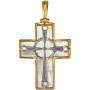Крест с перламутром (серебро 925 с позолотой) - арт. 100722