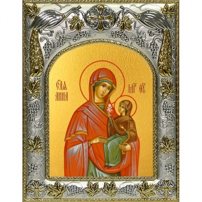 Икона в окладе - Анна, мать Пресвятой Богородицы, праведная (14x18 см) - арт. А-6094